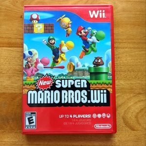 Super Mario Bros Wii Red Case for Nintendo Wii 2009